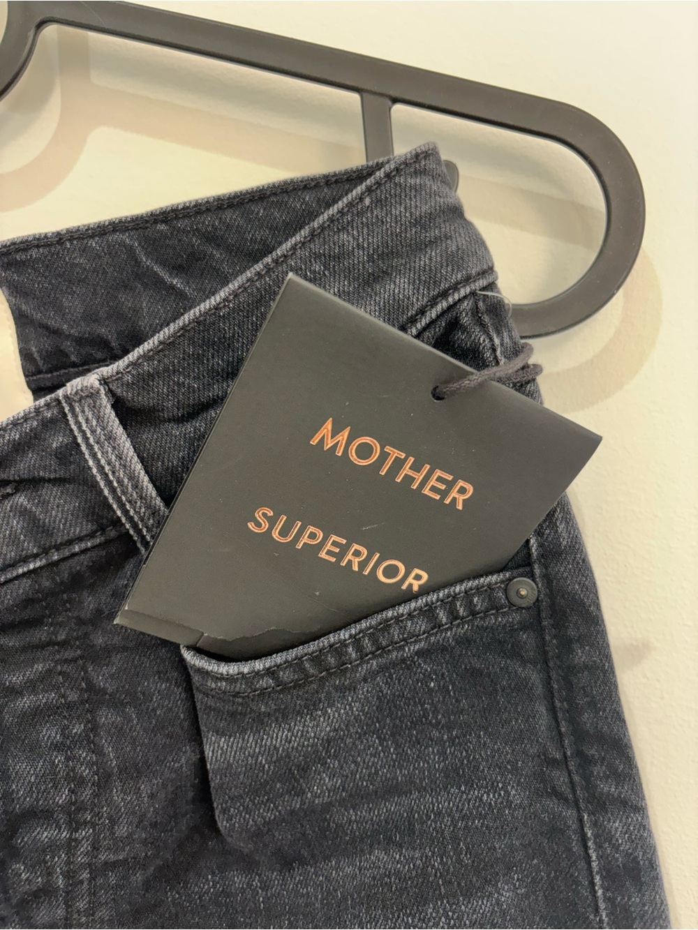 MOTHER Superior Skinny Jeans in Washed Black